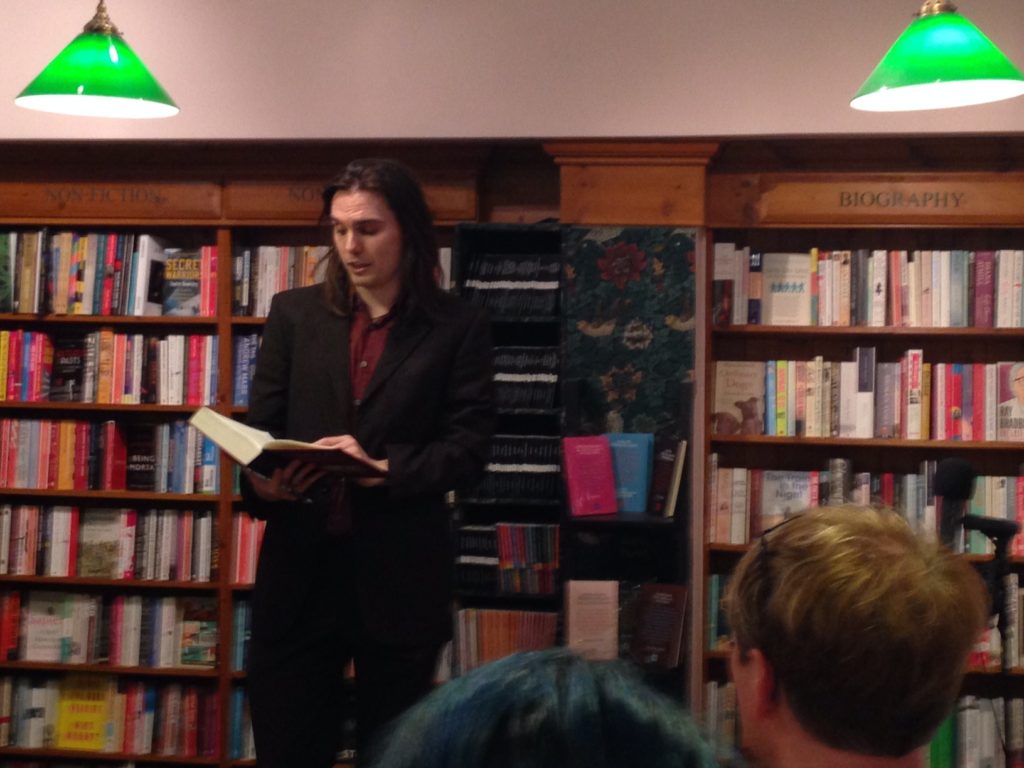 Shaun reads from Lean Logic at the book launch event in London, September 21, 2016